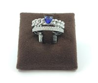 Ringe Artigianale Dame in Weißgold Zaffiro 168538-14